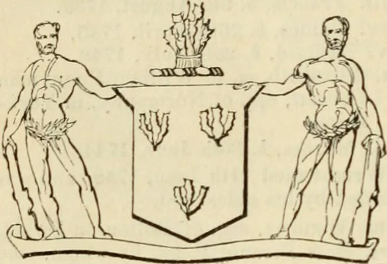 An illustration from A genealogical and heraldic history of the commoners of Great Britain and Ireland, enjoying territorial possessions or high official rank; but univested with heritable honours, 1838, leaf 717