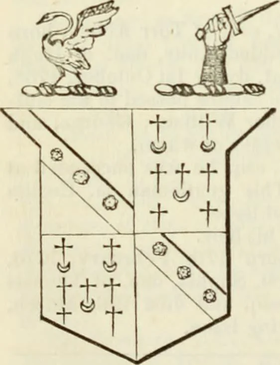 An illustration from A genealogical and heraldic history of the commoners of Great Britain and Ireland, enjoying territorial possessions or high official rank; but univested with heritable honours, 1838, leaf 75