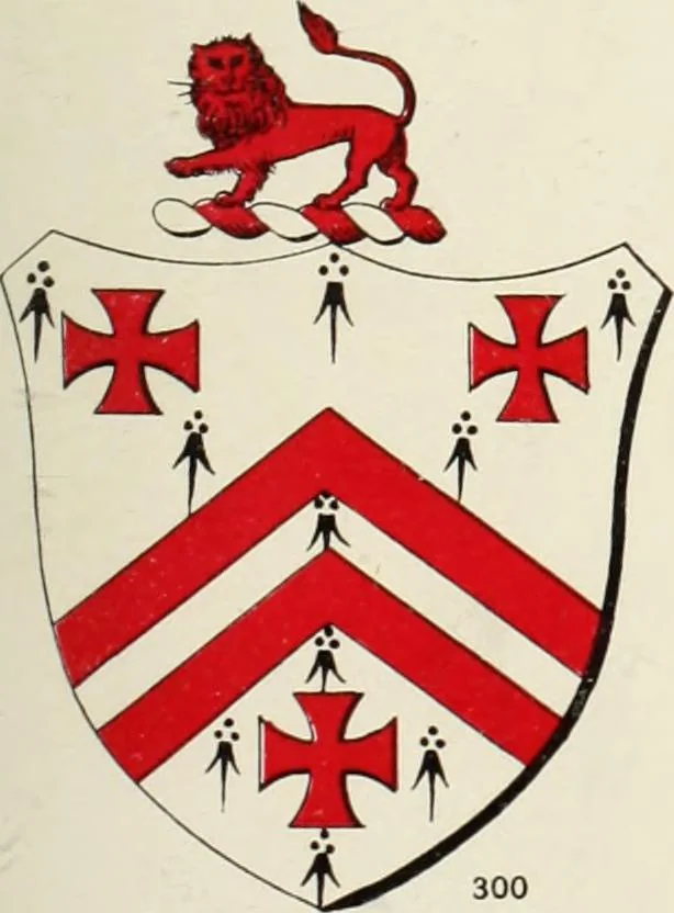 An illustration from A genealogical history of Irish families : with their crests and armorial bearings, 1895, leaf 107
