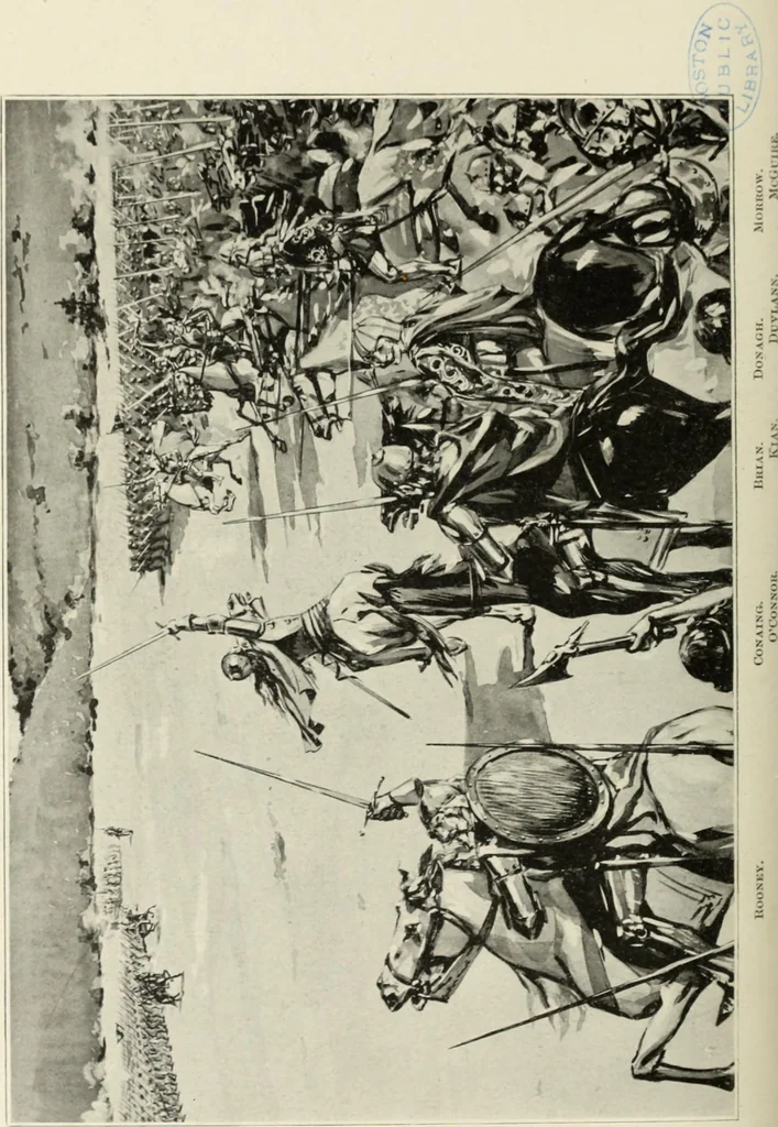 An illustration from A genealogical history of Irish families : with their crests and armorial bearings, 1895, leaf 256