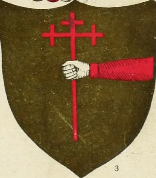 An illustration from A genealogical history of Irish families : with their crests and armorial bearings, 1895, leaf 53