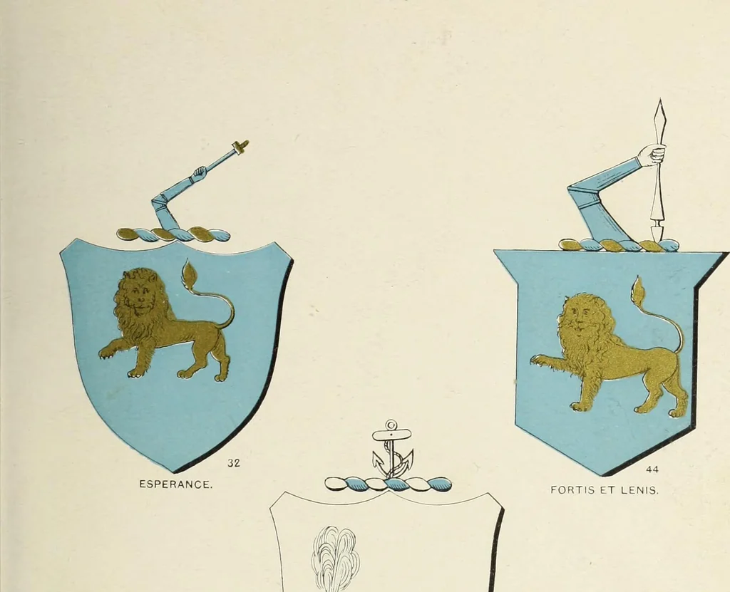 An illustration from A genealogical history of Irish families : with their crests and armorial bearings, 1895, leaf 83