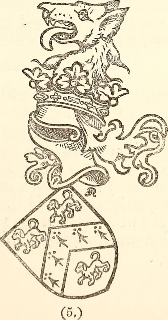 An illustration from The genealogist, 1877, leaf 146
