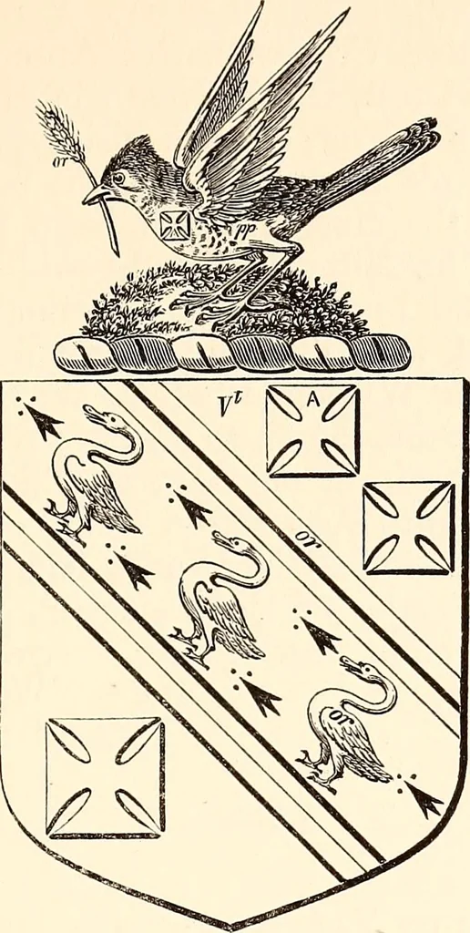 An illustration from The genealogist, 1877, leaf 184