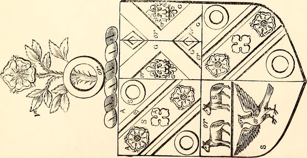 An illustration from The genealogist, 1877, leaf 291