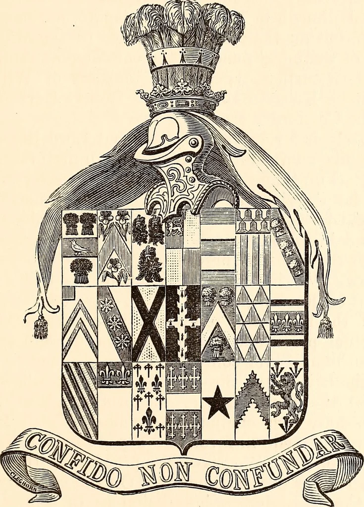 An illustration from The genealogist, 1877, leaf 392