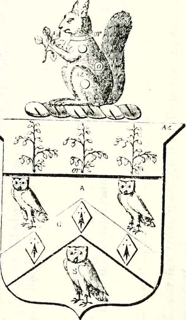 An illustration from The genealogist, 1877, leaf 114