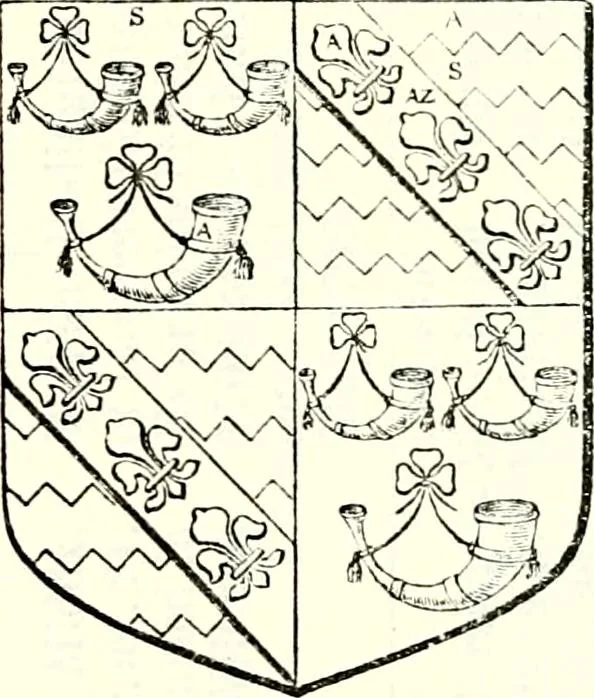 An illustration from The genealogist, 1877, leaf 182