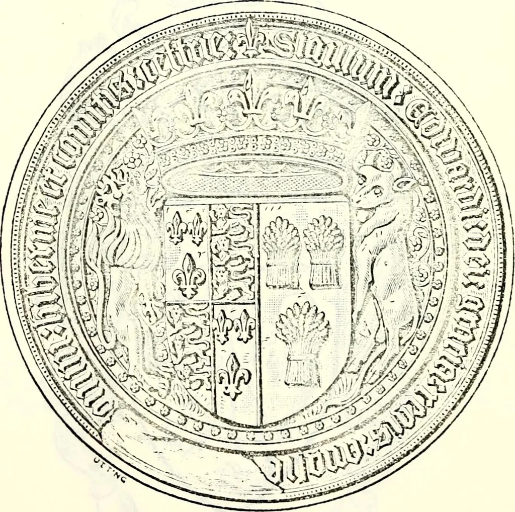 An illustration from The genealogist, 1877, leaf 228