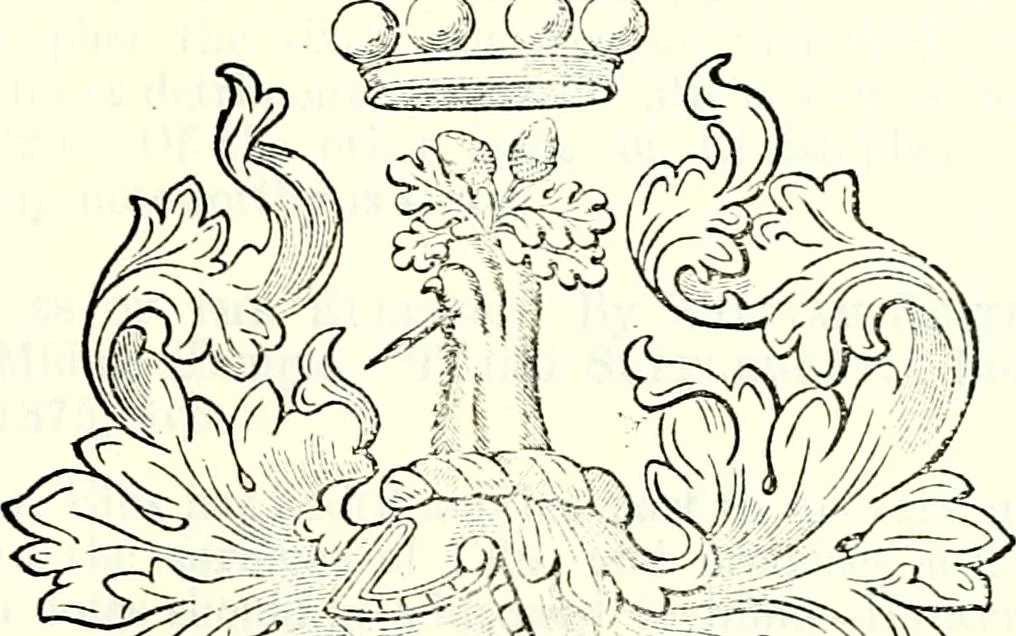 An illustration from The genealogist, 1877, leaf 230