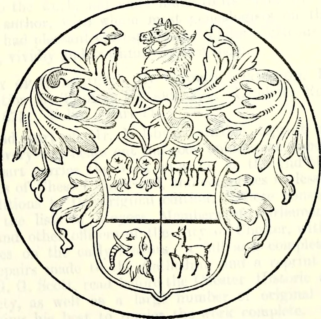An illustration from The genealogist, 1877, leaf 340
