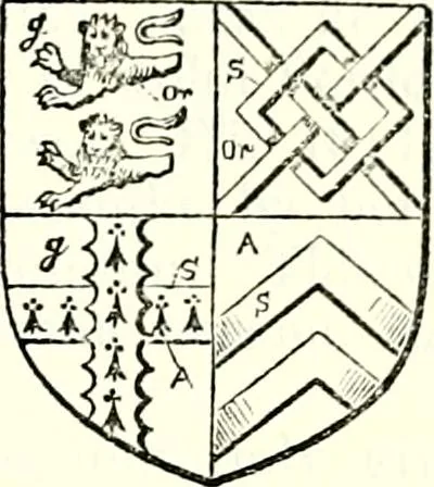 An illustration from The genealogist, 1877, leaf 654