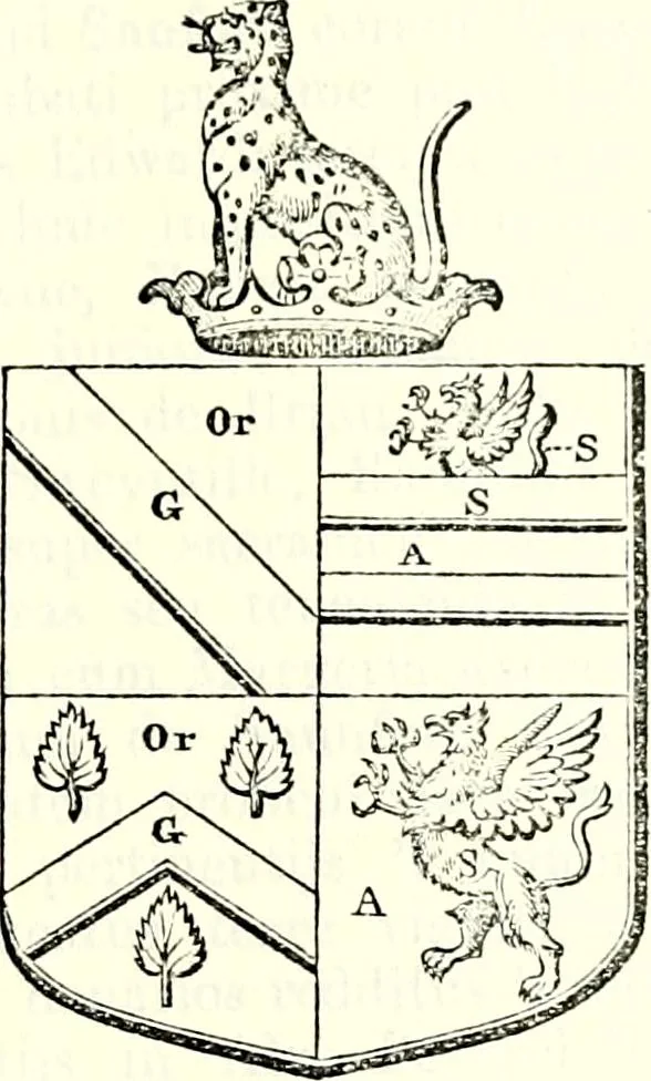 An illustration from The genealogist, 1877, leaf 714