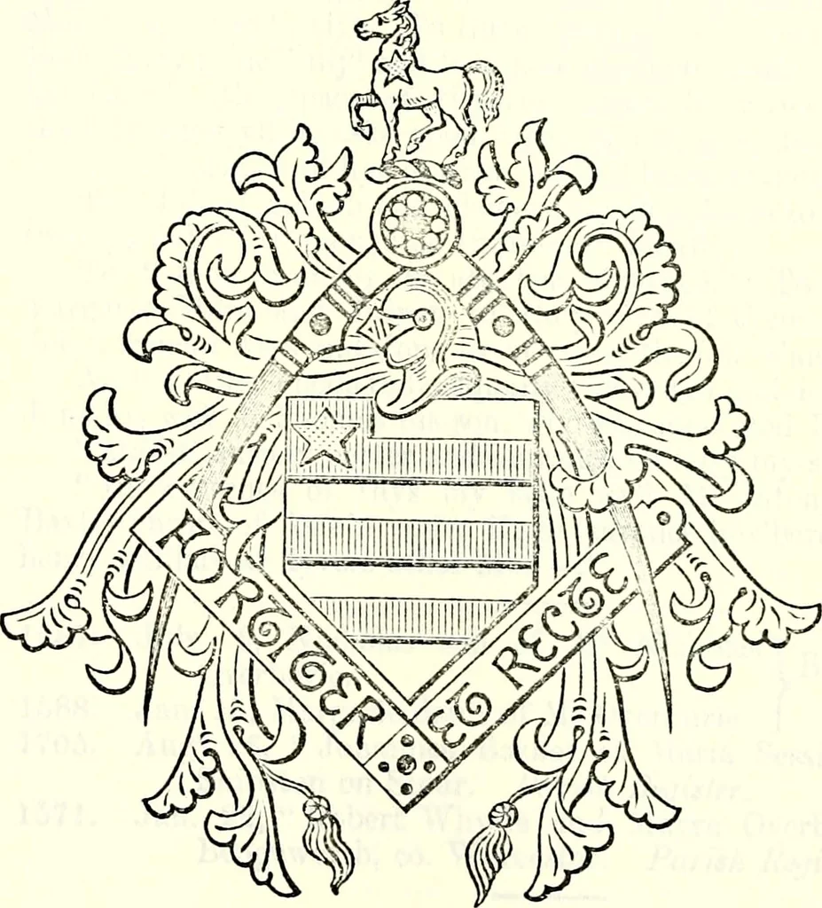An illustration from The genealogist, 1877, leaf 820