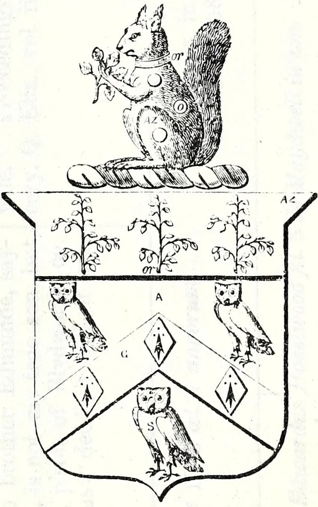 An illustration from The genealogist, 1877, leaf 111