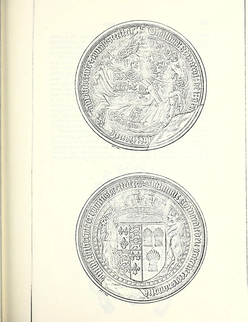 An illustration from The genealogist, 1877, leaf 225