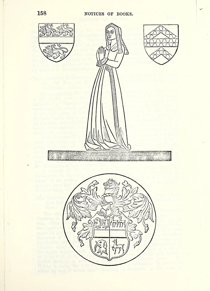 An illustration from The genealogist, 1877, leaf 337