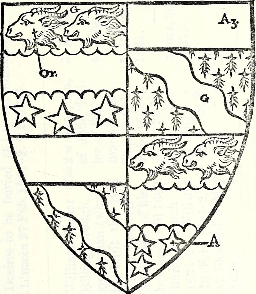 An illustration from The genealogist, 1877, leaf 389
