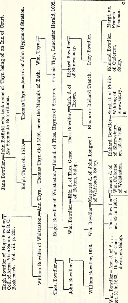 An illustration from The genealogist, 1877, leaf 583