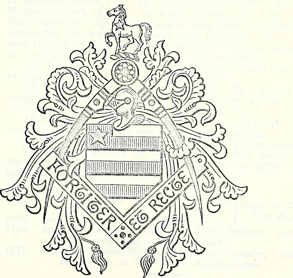 An illustration from The genealogist, 1877, leaf 817