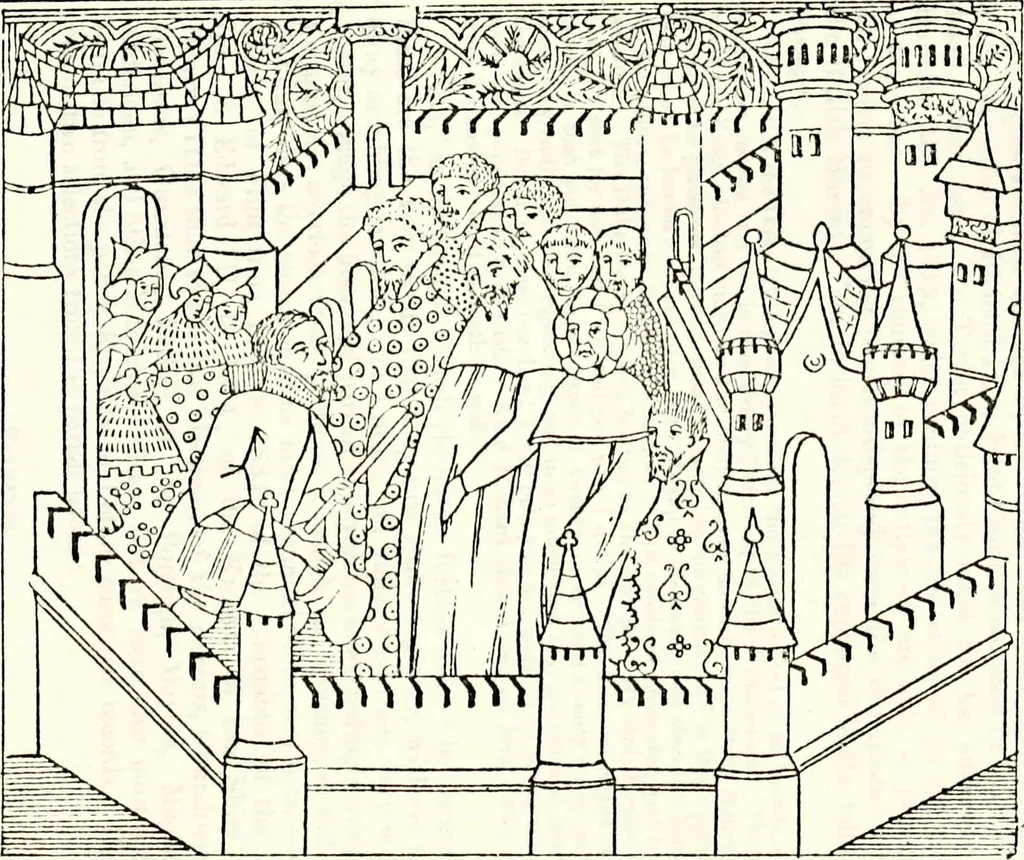 An illustration from The genealogist, 1884, leaf 151