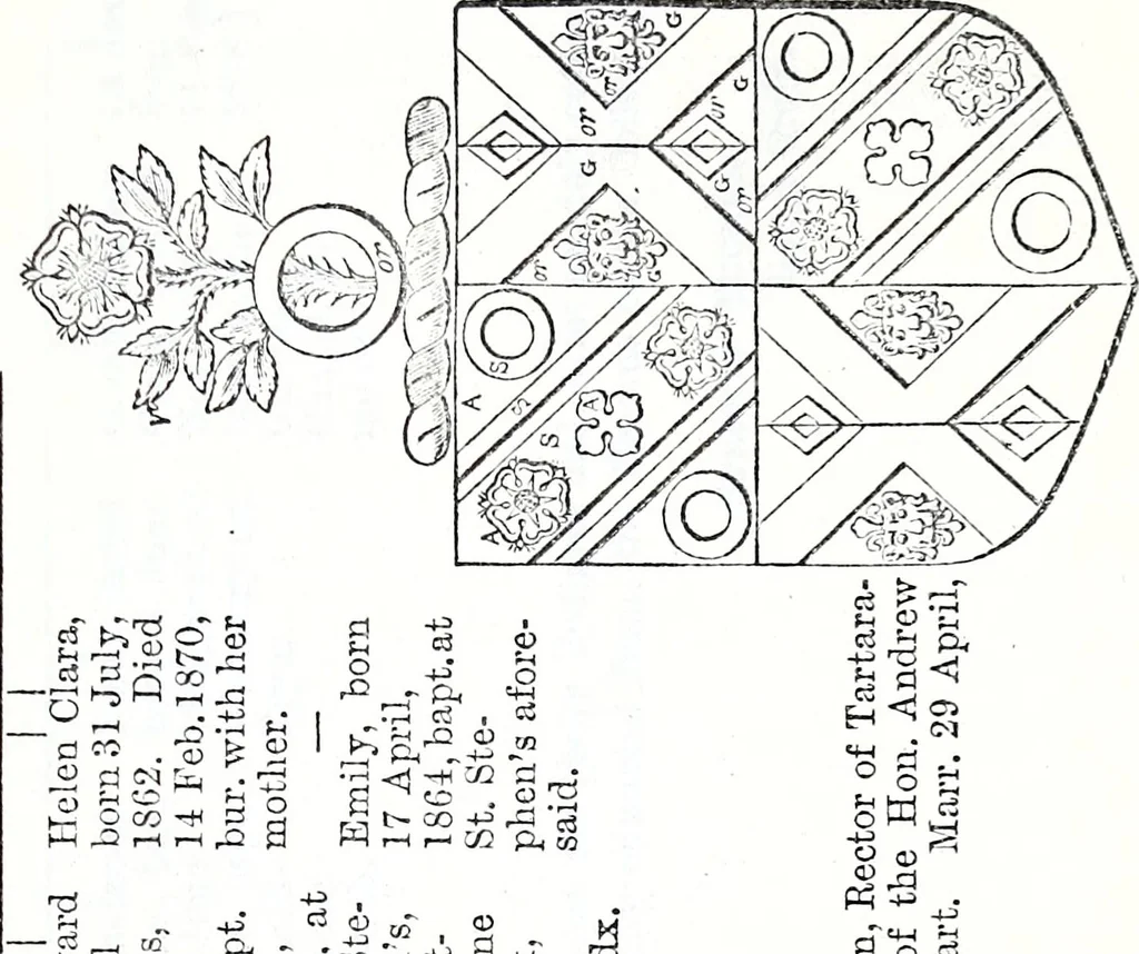 An illustration from The genealogist, 1878, leaf 575