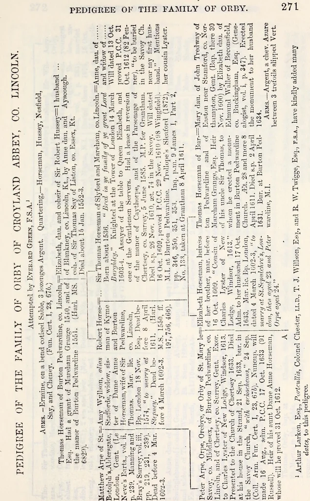 An illustration from The genealogist, 1879, leaf 556