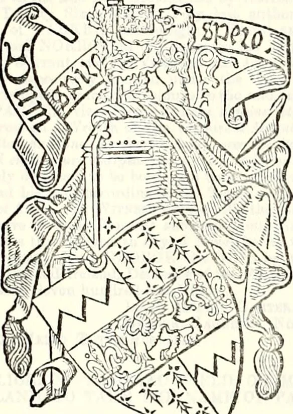 An illustration from The genealogist, 1877, leaf 594