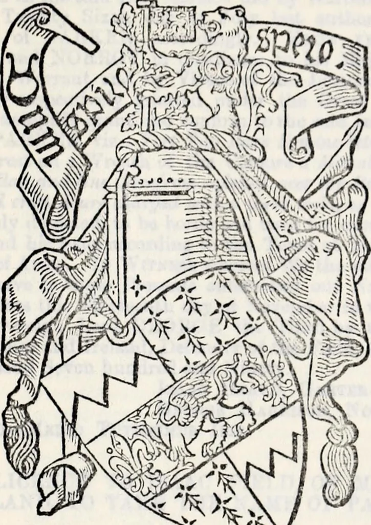An illustration from The genealogist, 1880, leaf 593