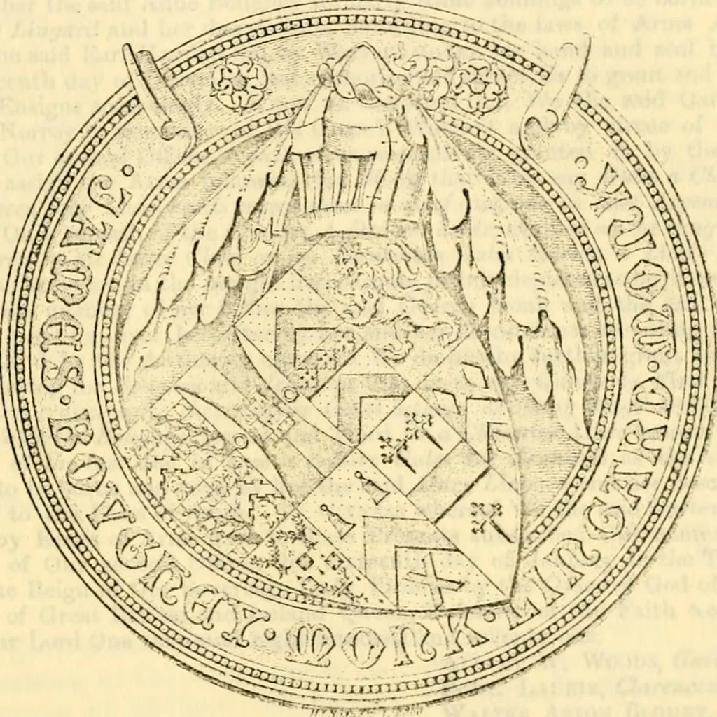 An illustration from The genealogist, 1877, leaf 301