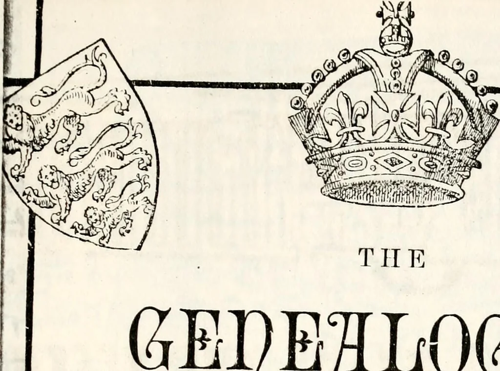 An illustration from The genealogist, 1884, leaf 5