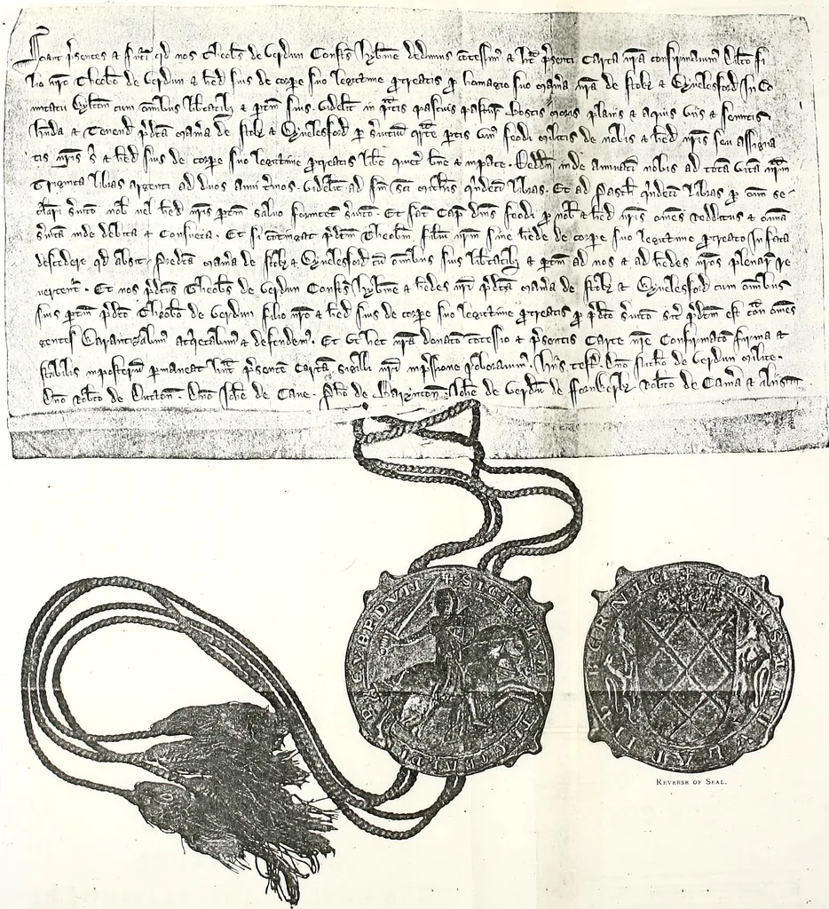 An illustration from The genealogist, 1884, leaf 9
