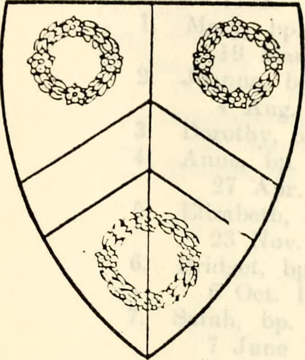 An illustration from The genealogist, 1884, leaf 65