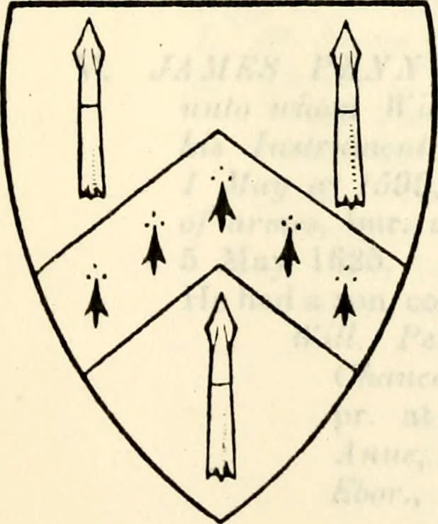 An illustration from The genealogist, 1884, leaf 69