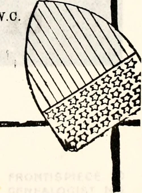 An illustration from The genealogist, 1884, leaf 6