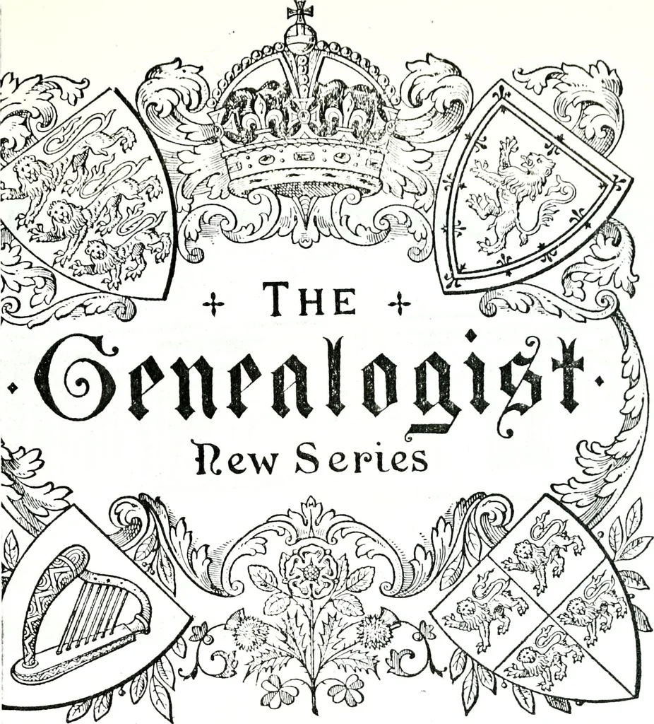 An illustration from The genealogist, 1884, leaf 5