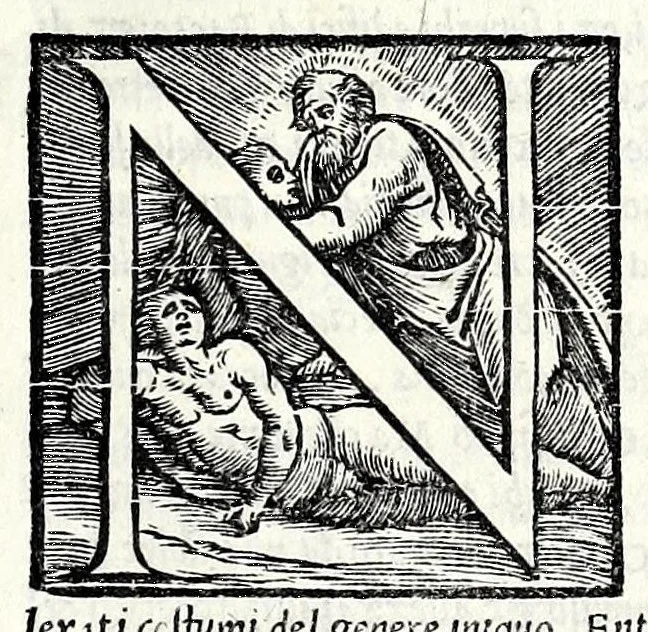 An illustration from Geneologia de gli dei : i quin deci libri di M. Giouanni Boccaccio, sopra la origine et discendenza di tutti gli dei de' gentili, con la spositione & sensi allegorici delle fauole, & con la dichiaratione dell'historie appartenenti à detta materia, 1547, leaf 193