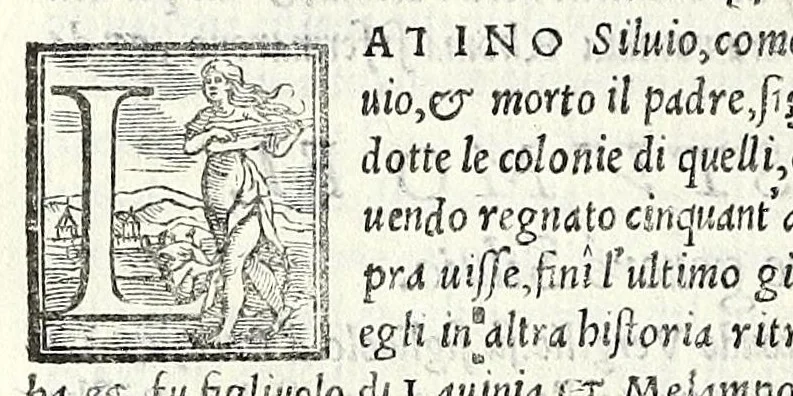 An illustration from Geneologia de gli dei : i quin deci libri di M. Giouanni Boccaccio, sopra la origine et discendenza di tutti gli dei de' gentili, con la spositione & sensi allegorici delle fauole, & con la dichiaratione dell'historie appartenenti à detta materia, 1547, leaf 262