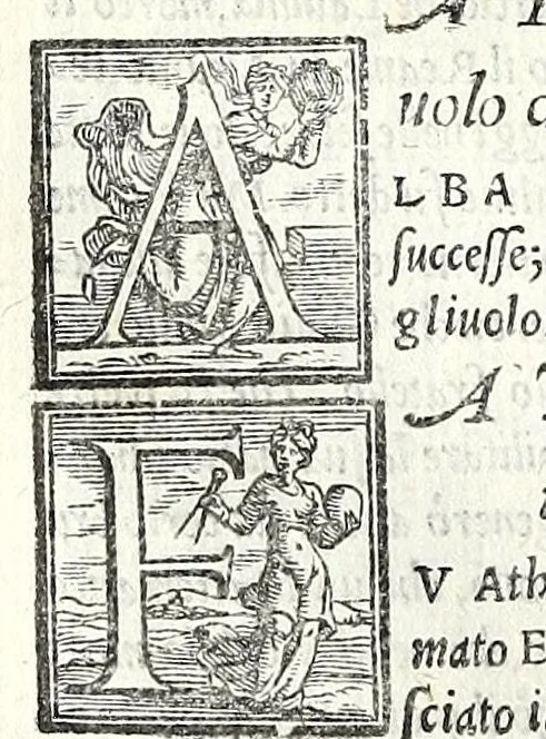 An illustration from Geneologia de gli dei : i quin deci libri di M. Giouanni Boccaccio, sopra la origine et discendenza di tutti gli dei de' gentili, con la spositione & sensi allegorici delle fauole, & con la dichiaratione dell'historie appartenenti à detta materia, 1547, leaf 262