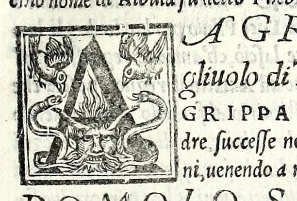 An illustration from Geneologia de gli dei : i quin deci libri di M. Giouanni Boccaccio, sopra la origine et discendenza di tutti gli dei de' gentili, con la spositione & sensi allegorici delle fauole, & con la dichiaratione dell'historie appartenenti à detta materia, 1547, leaf 263