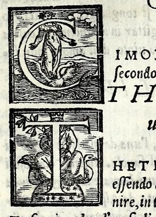 An illustration from Geneologia de gli dei : i quin deci libri di M. Giouanni Boccaccio, sopra la origine et discendenza di tutti gli dei de' gentili, con la spositione & sensi allegorici delle fauole, & con la dichiaratione dell'historie appartenenti à detta materia, 1547, leaf 277