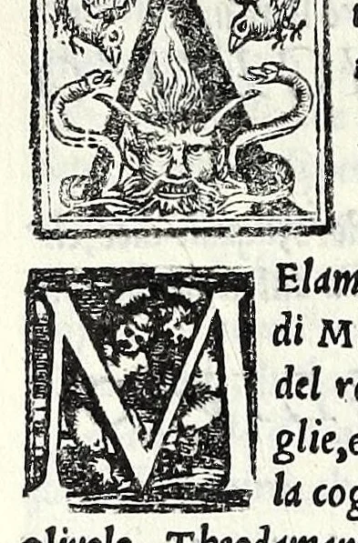 An illustration from Geneologia de gli dei : i quin deci libri di M. Giouanni Boccaccio, sopra la origine et discendenza di tutti gli dei de' gentili, con la spositione & sensi allegorici delle fauole, & con la dichiaratione dell'historie appartenenti à detta materia, 1547, leaf 490
