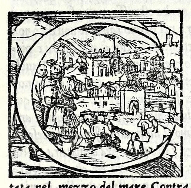 An illustration from Geneologia de gli dei : i quin deci libri di M. Giouanni Boccaccio, sopra la origine et discendenza di tutti gli dei de' gentili, con la spositione & sensi allegorici delle fauole, & con la dichiaratione dell'historie appartenenti à detta materia, 1547, leaf 559