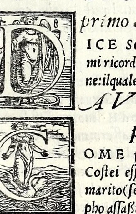 An illustration from Geneologia de gli dei : i quin deci libri di M. Giouanni Boccaccio, sopra la origine et discendenza di tutti gli dei de' gentili, con la spositione & sensi allegorici delle fauole, & con la dichiaratione dell'historie appartenenti à detta materia, 1547, leaf 85