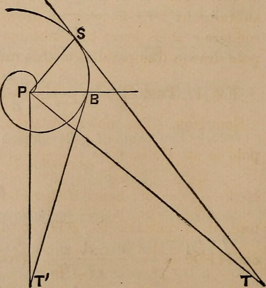 An illustration from A general geometry and calculus : including book I. of the general geometry, treating of loci in a plane; and an elementary course in the differential and integral calculus, 1881, leaf 138