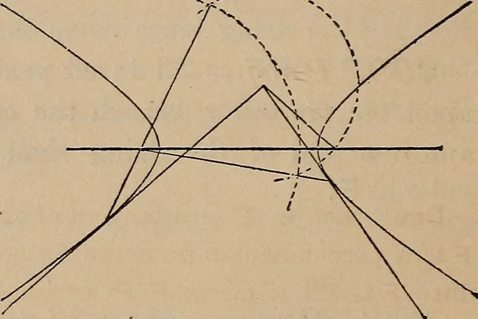 An illustration from A general geometry and calculus : including book I. of the general geometry, treating of loci in a plane; and an elementary course in the differential and integral calculus, 1881, leaf 216