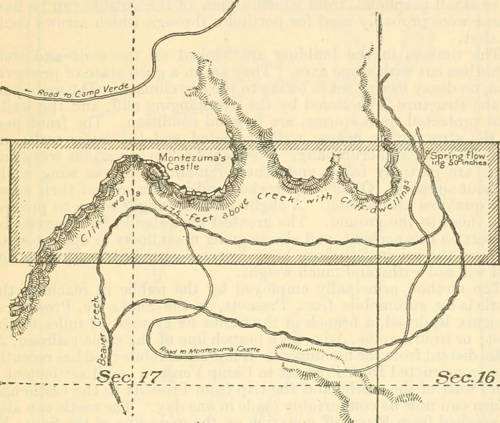 An illustration from General information regarding the national monuments set aside under the act of Congress approved June 8, 1906, 1917, leaf 28