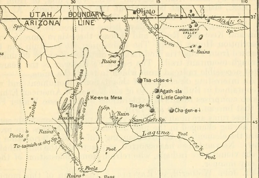 An illustration from General information regarding the national monuments set aside under the act of Congress approved June 8, 1906, 1917, leaf 38