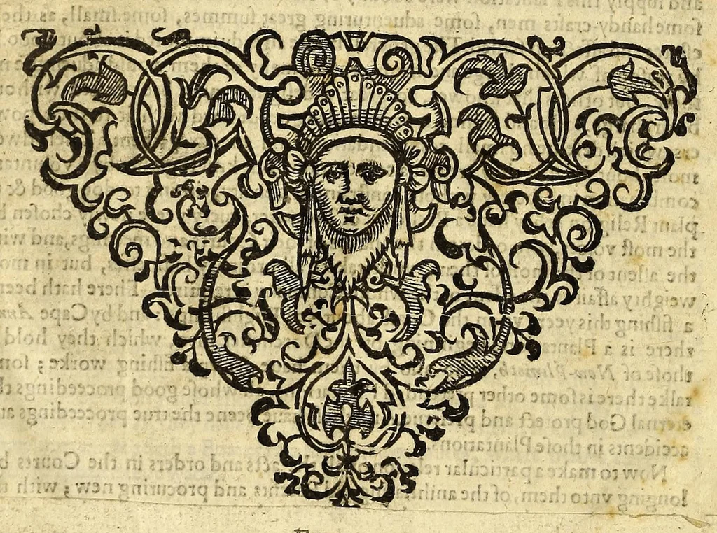 An illustration from The generall historie of Virginia, New-England, and the Summer Isles: with the names of the adventurers, planters, and governours from their first beginning, an[n]o: 1584. to this present 1626. : With the procedings of those severall colonies and the accidents that befell them in all their journyes and discoveries. Also the maps and descriptions of all those countryes, their commodities, people, government, customes, and religion yet knowne. Divided into sixe bookes., 1626, leaf 264