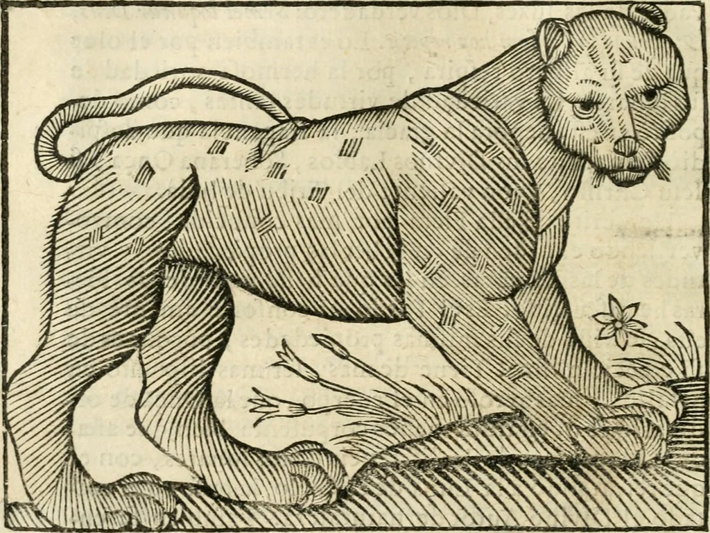 An illustration from Govierno general, moral, y politico. Hallado en las fieras y animales sylvestres. Sacado de sus naturales virtudes, y propiedades. Con particular table para sermones varios de tiempo y de santos, 1696, leaf 201